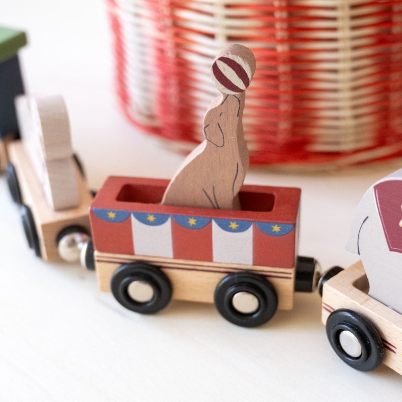 Wooden Animal Train by Konges Sløjd - Maude Kids Decor