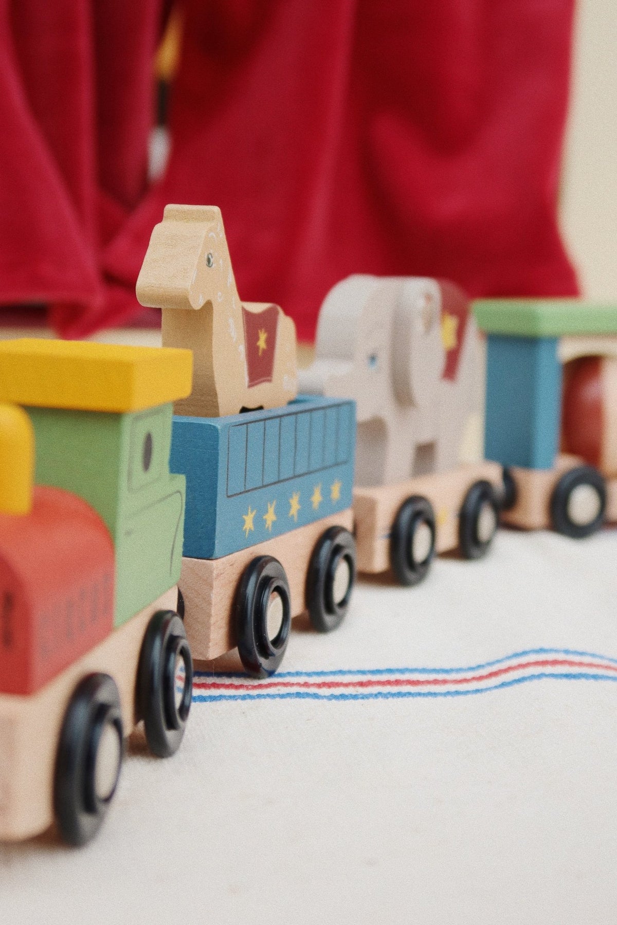 Wooden Animal Train by Konges Sløjd - Maude Kids Decor