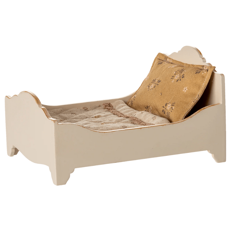 Wooden Bed, Mouse | Off White by Maileg - Maude Kids Decor