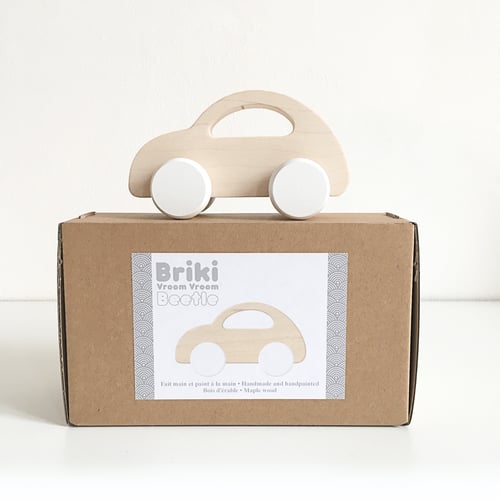 Wooden Beetle Car Rolling Toy by Briki Vroom Vroom - Maude Kids Decor