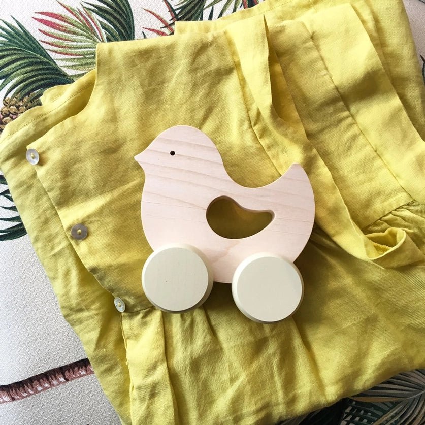 Wooden Birdie Rolling Toy by Briki Vroom Vroom - Maude Kids Decor