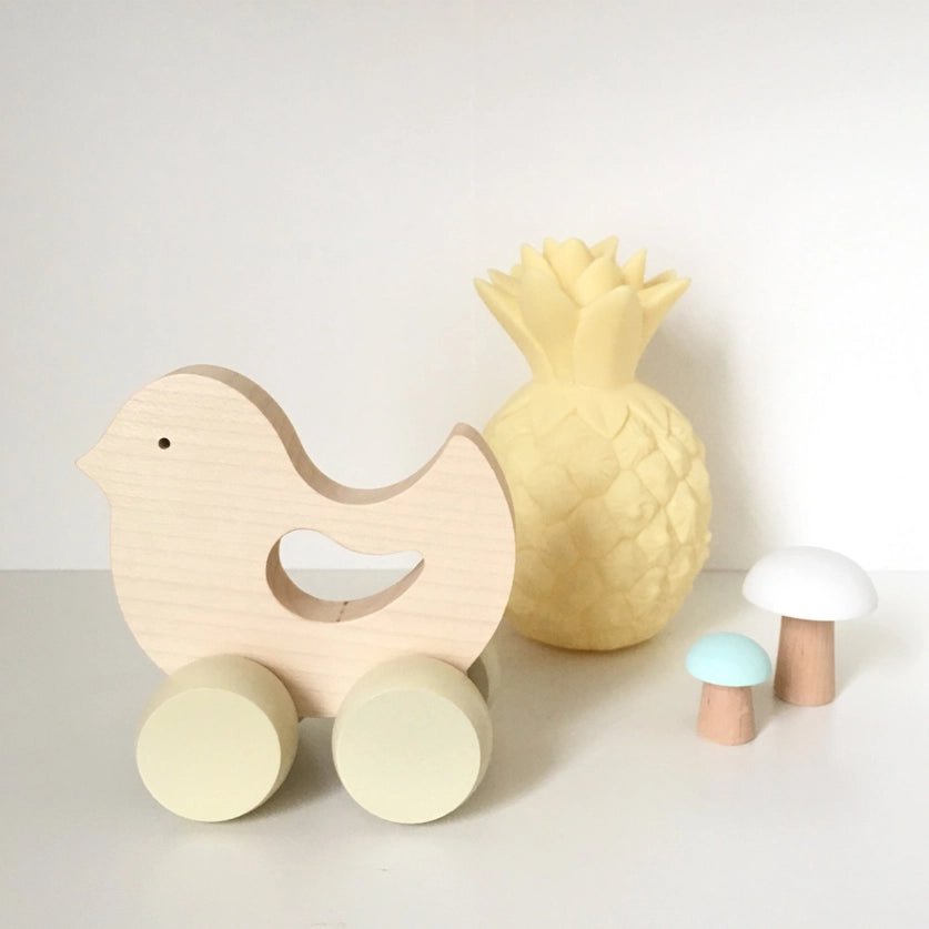 Wooden Birdie Rolling Toy by Briki Vroom Vroom - Maude Kids Decor