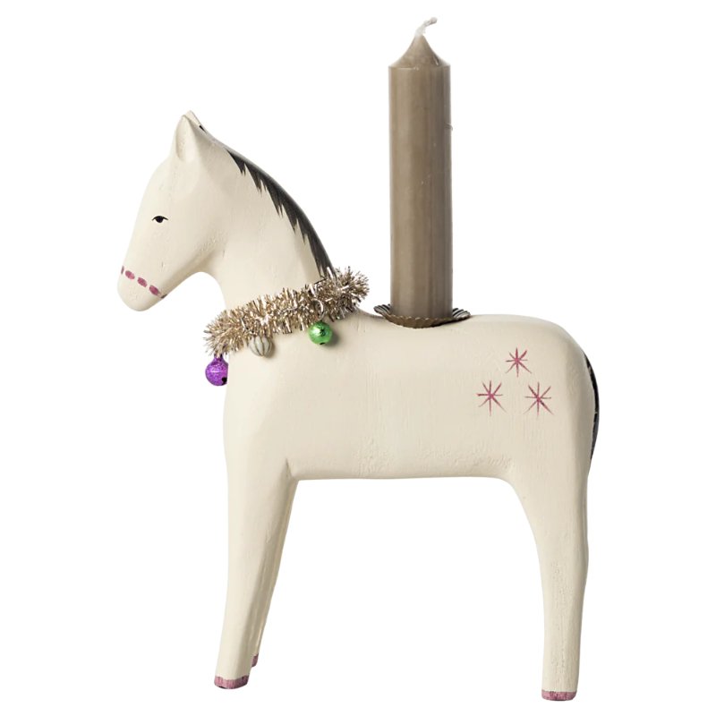 Wooden Candle Holder | Horse by Maileg - Maude Kids Decor