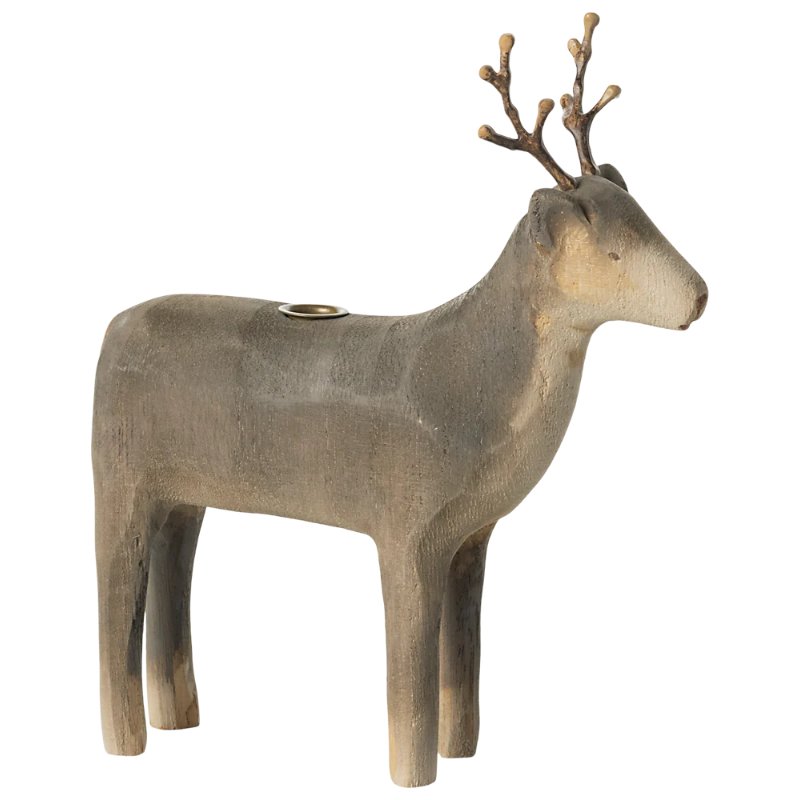 Wooden Candle Holder | Reindeer by Maileg - Maude Kids Decor