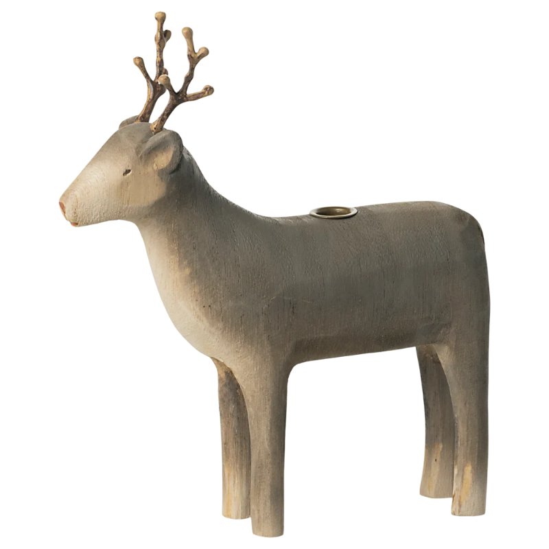 Wooden Candle Holder | Reindeer by Maileg - Maude Kids Decor