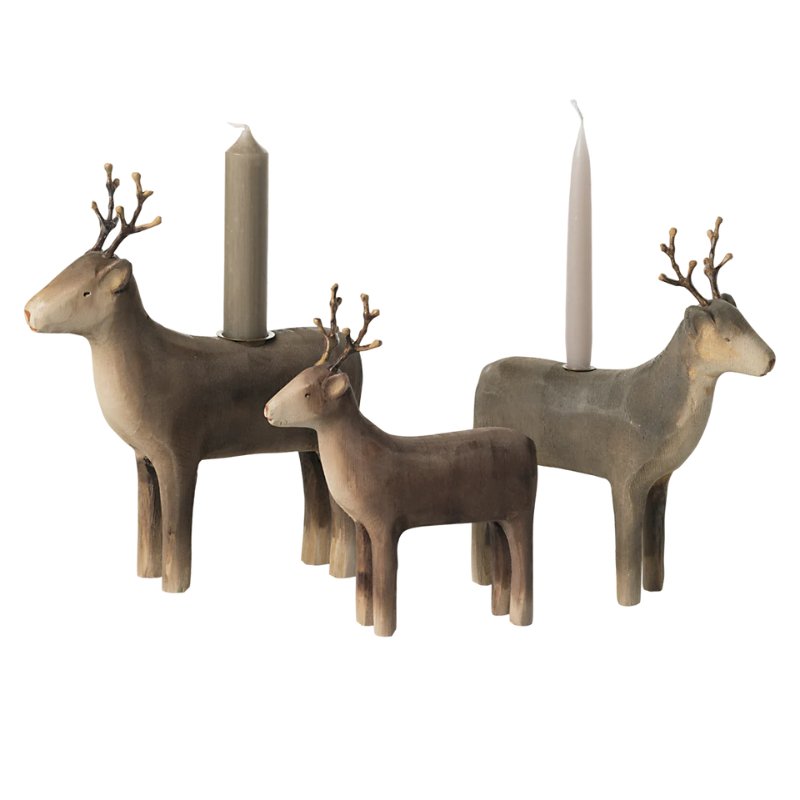 Wooden Candle Holder | Reindeer by Maileg - Maude Kids Decor