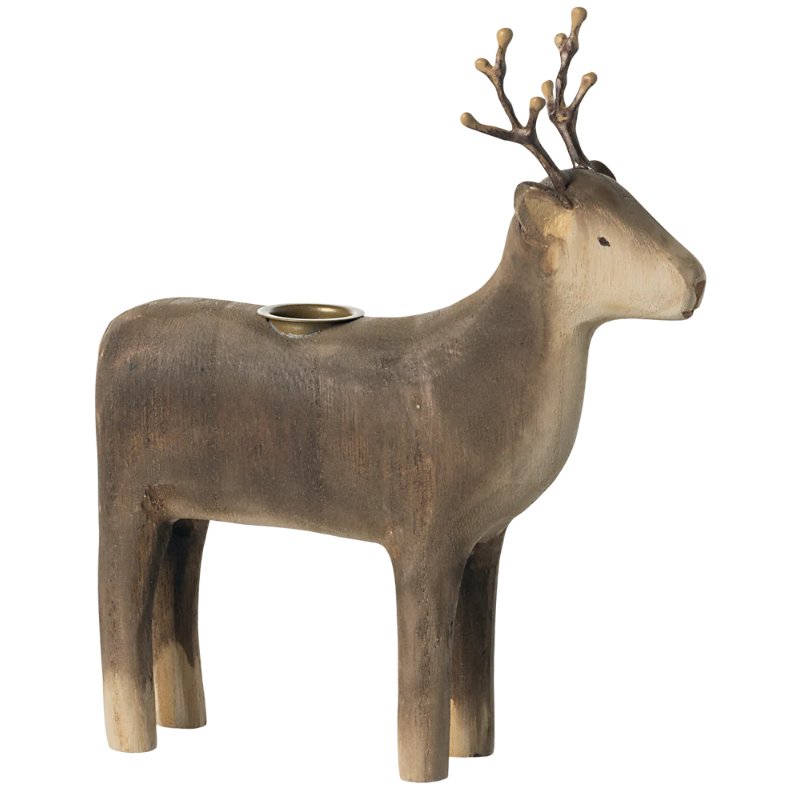 Wooden Candle Holder | Reindeer by Maileg - Maude Kids Decor