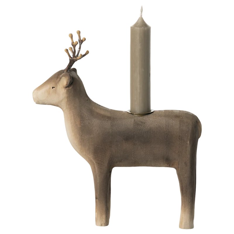 Wooden Candle Holder | Reindeer by Maileg - Maude Kids Decor