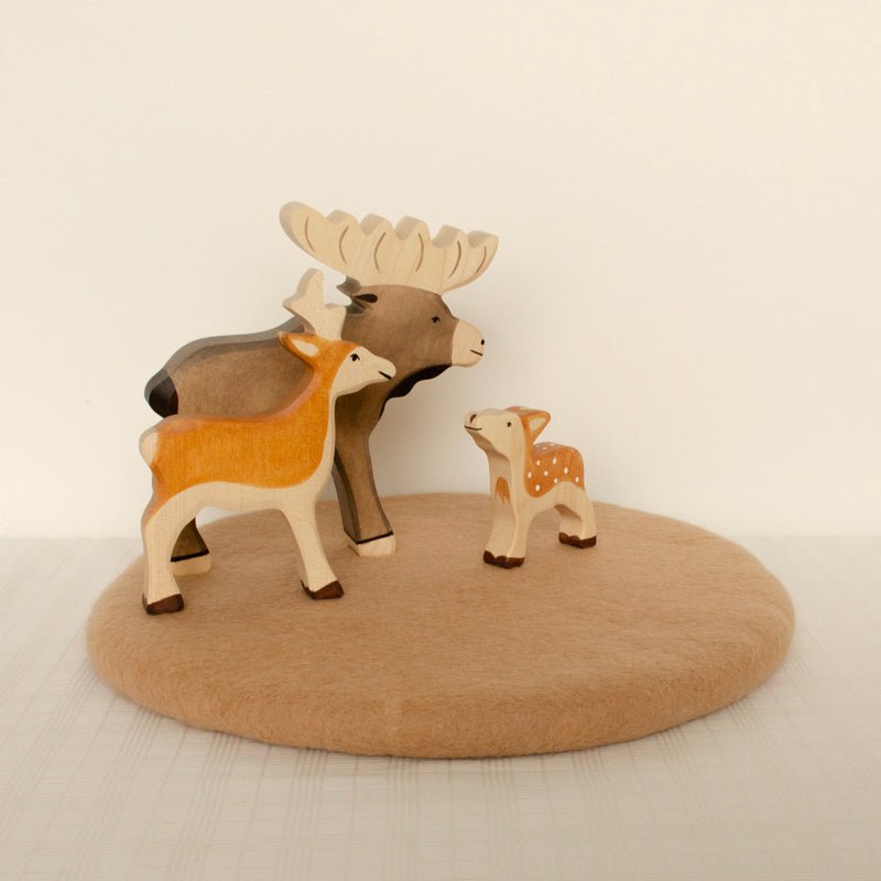 Wooden Elk Figurine by Holztiger - Maude Kids Decor