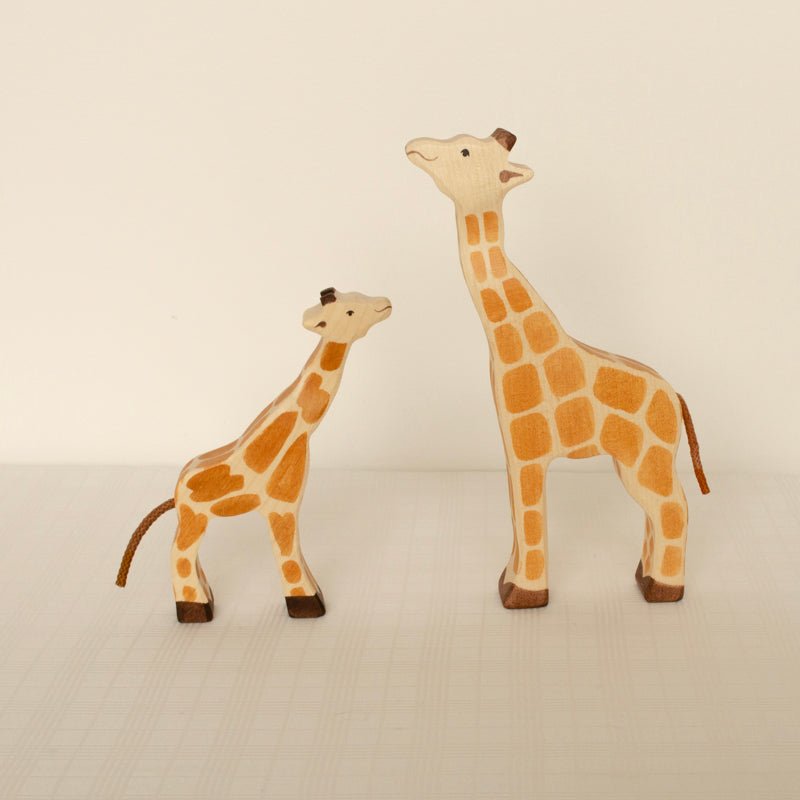 Wooden Giraffe Figurine | Head Raised by Holztiger - Maude Kids Decor