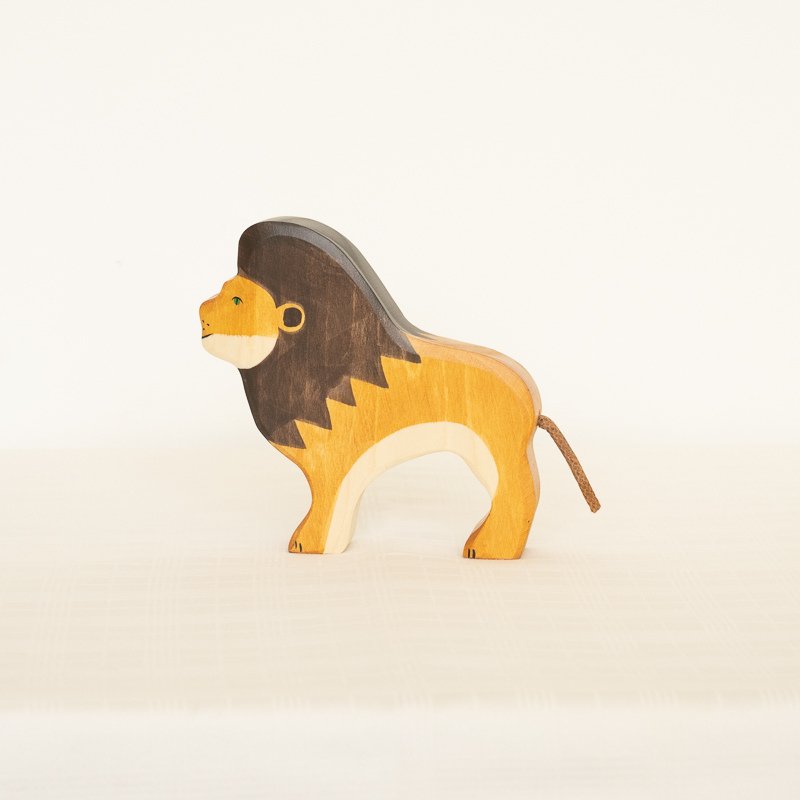 Wooden Lion Figurine by Holztiger - Maude Kids Decor