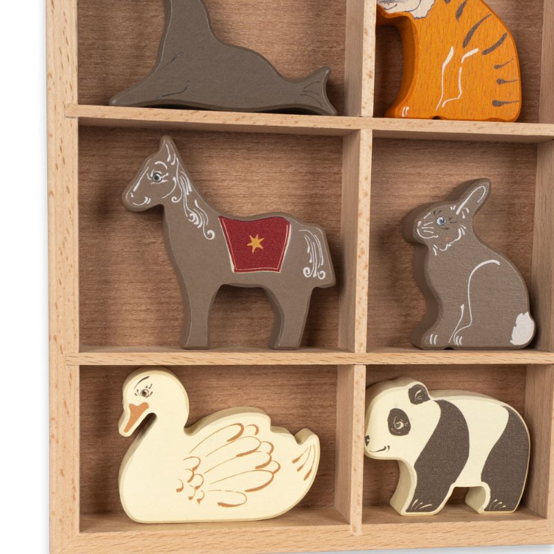 Wooden Mini Animals Set by Konges Sløjd - Maude Kids Decor