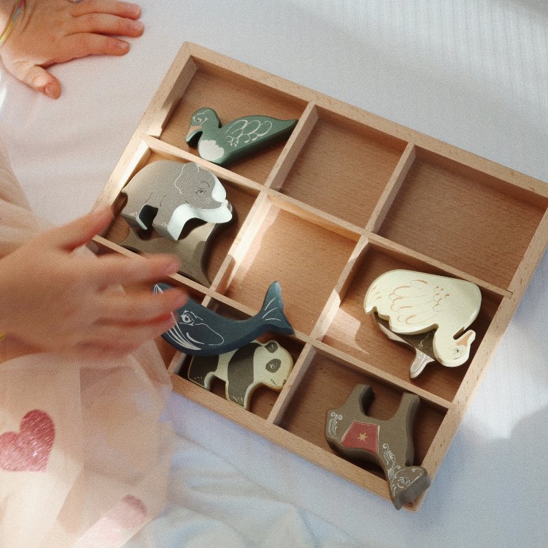 Wooden Mini Animals Set by Konges Sløjd - Maude Kids Decor