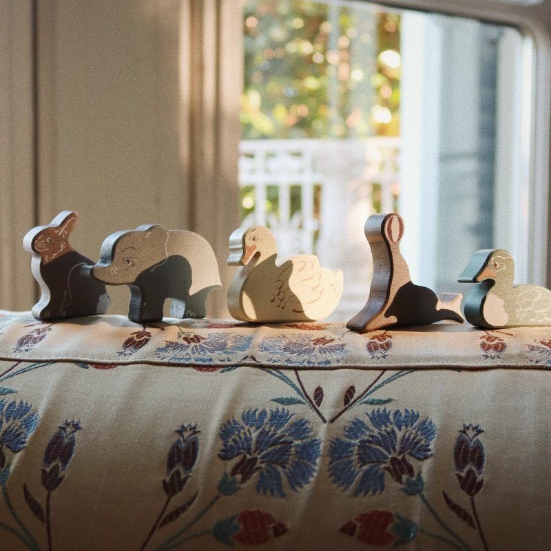 Wooden Mini Animals Set by Konges Sløjd - Maude Kids Decor