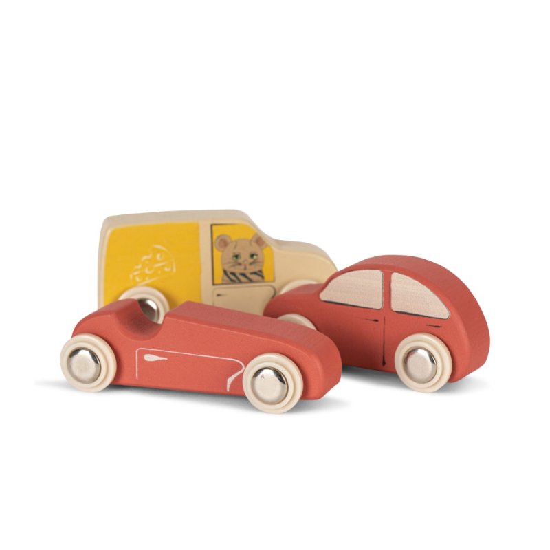 Wooden Mini Cars Set by Konges Sløjd - Maude Kids Decor