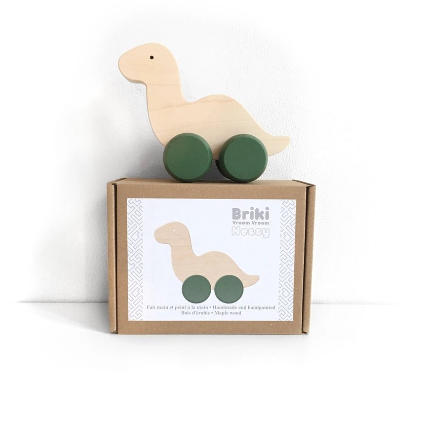 Wooden Nessy Rolling Toy by Briki Vroom Vroom - Maude Kids Decor