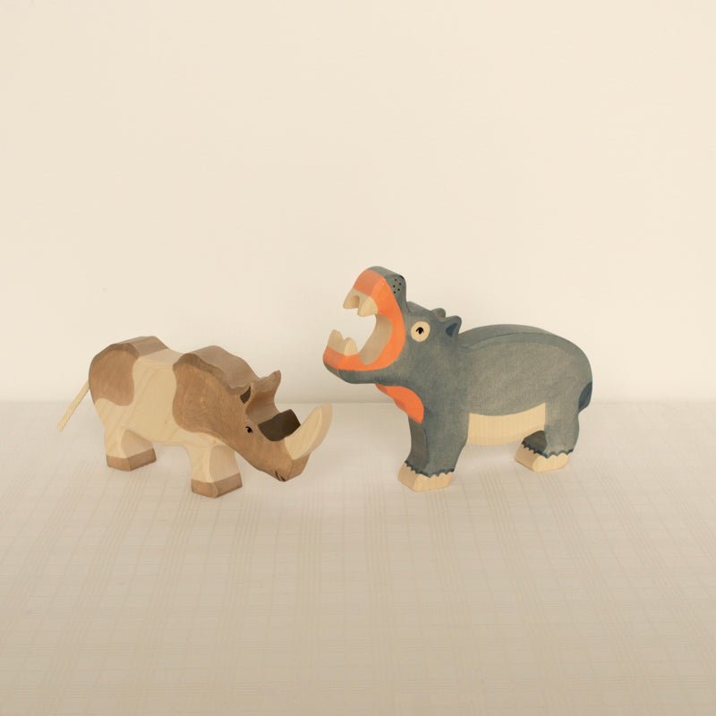 Wooden Rhinoceros Figurine by Holztiger - Maude Kids Decor