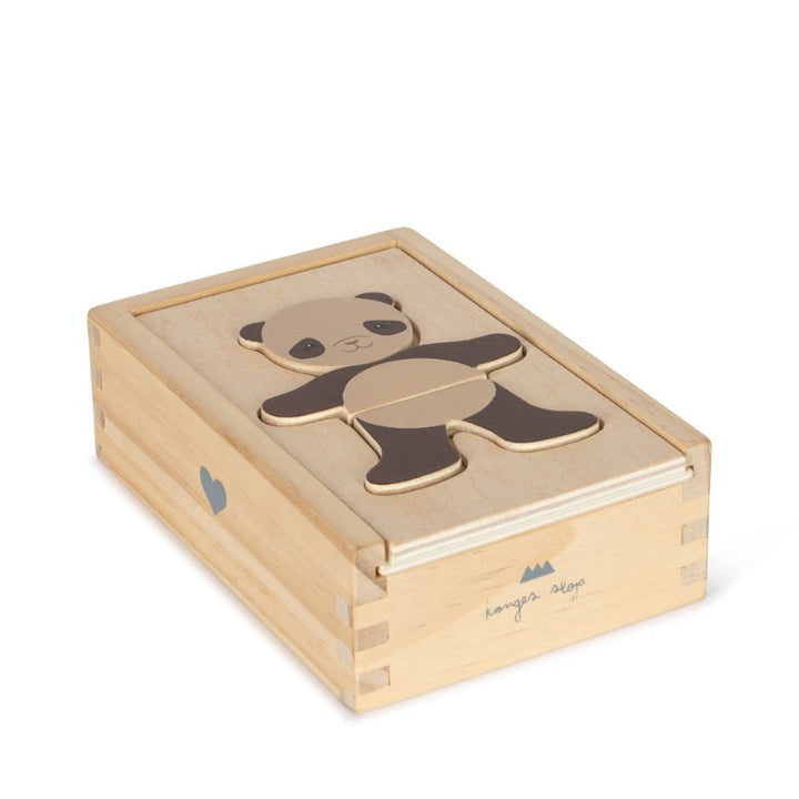 Wooden Teddy Dress Up Animals Puzzle by Konges Sløjd - Maude Kids Decor