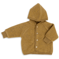 Wool Fleece Jacket With Wooden Buttons, IVN Best | Saffron Mélange by Engel Natur - Maude Kids Decor