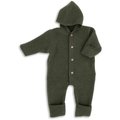 Wool Hooded Baby Overall With Buttons and Cuffs, IVN Best | Reed Mélange by Engel Natur - Maude Kids Decor