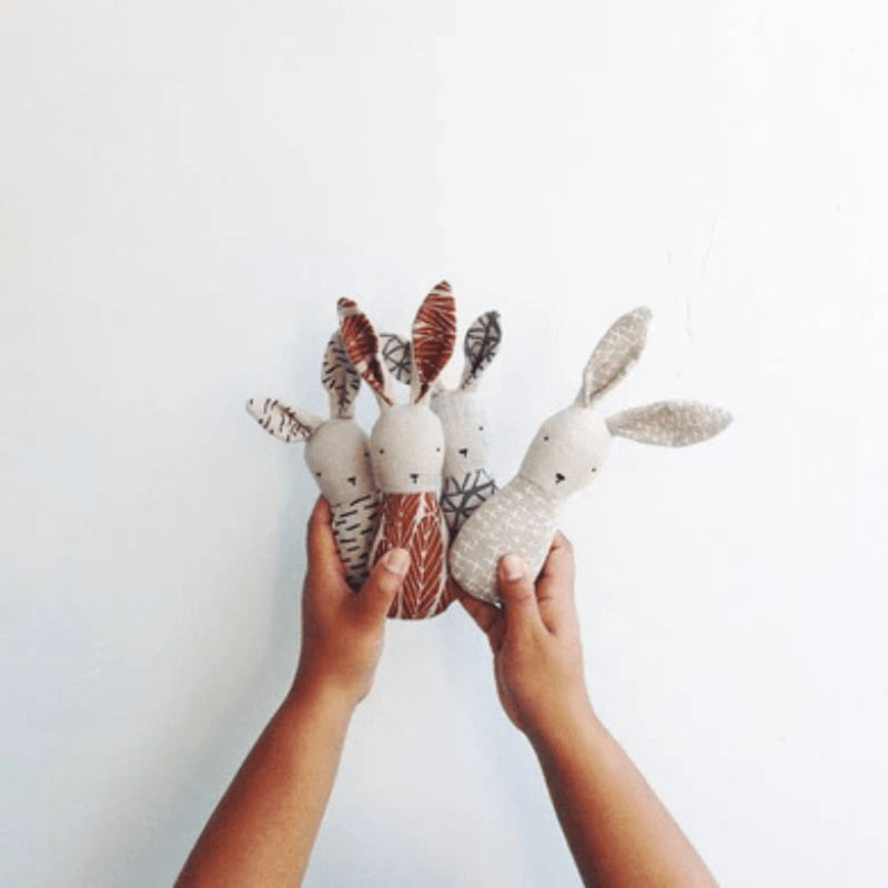 x Bookhou Rabbit Rattle by Ouistine - Maude Kids Decor