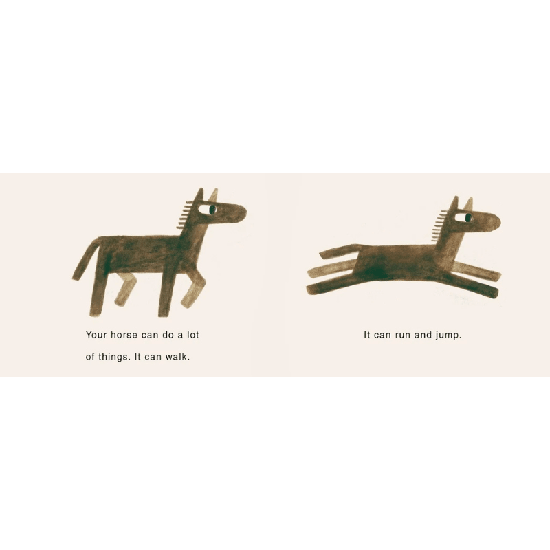Your Horse (Canadian Edition): A Board Book with Minimalist Illustrations That Explores Imagination, Friendship, and Companionship by Jon Klassen - Maude Kids Decor