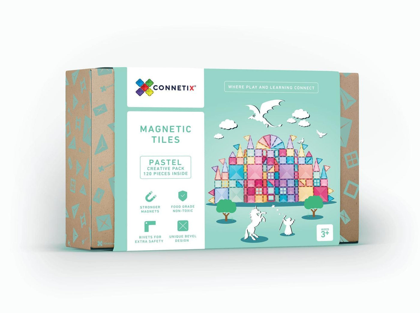 120 Piece Pastel Magnetic Tile Creative Pack by Connetix – Maude