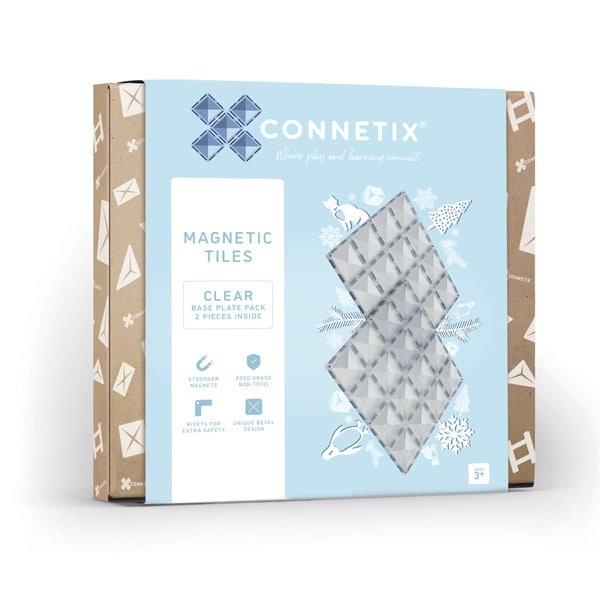 2 Piece Clear Base Plate Pack by Connetix - Maude Kids Decor