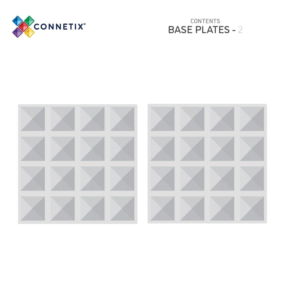 2 Piece Clear Base Plate Pack by Connetix - Maude Kids Decor