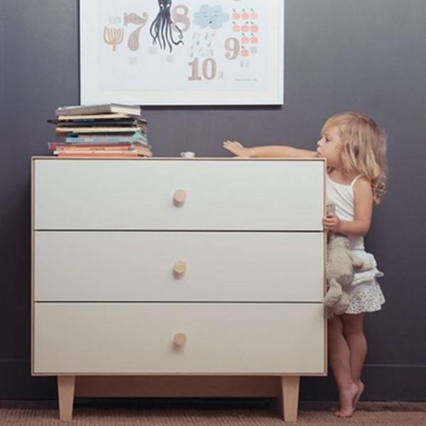 3 Drawer Dresser with Rhea Base by Oeuf - Maude Kids Decor