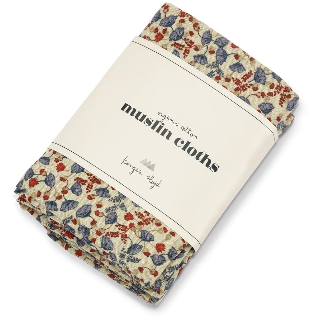 3-Pack Muslin GOTS cloths by Konges Sløjd - Maude Kids Decor