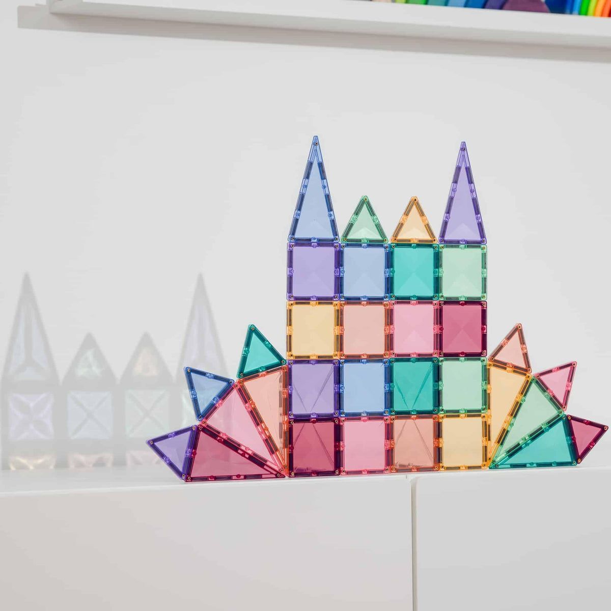 32 Piece Pastel Magnetic Tile Mini Pack by Connetix - Maude Kids Decor