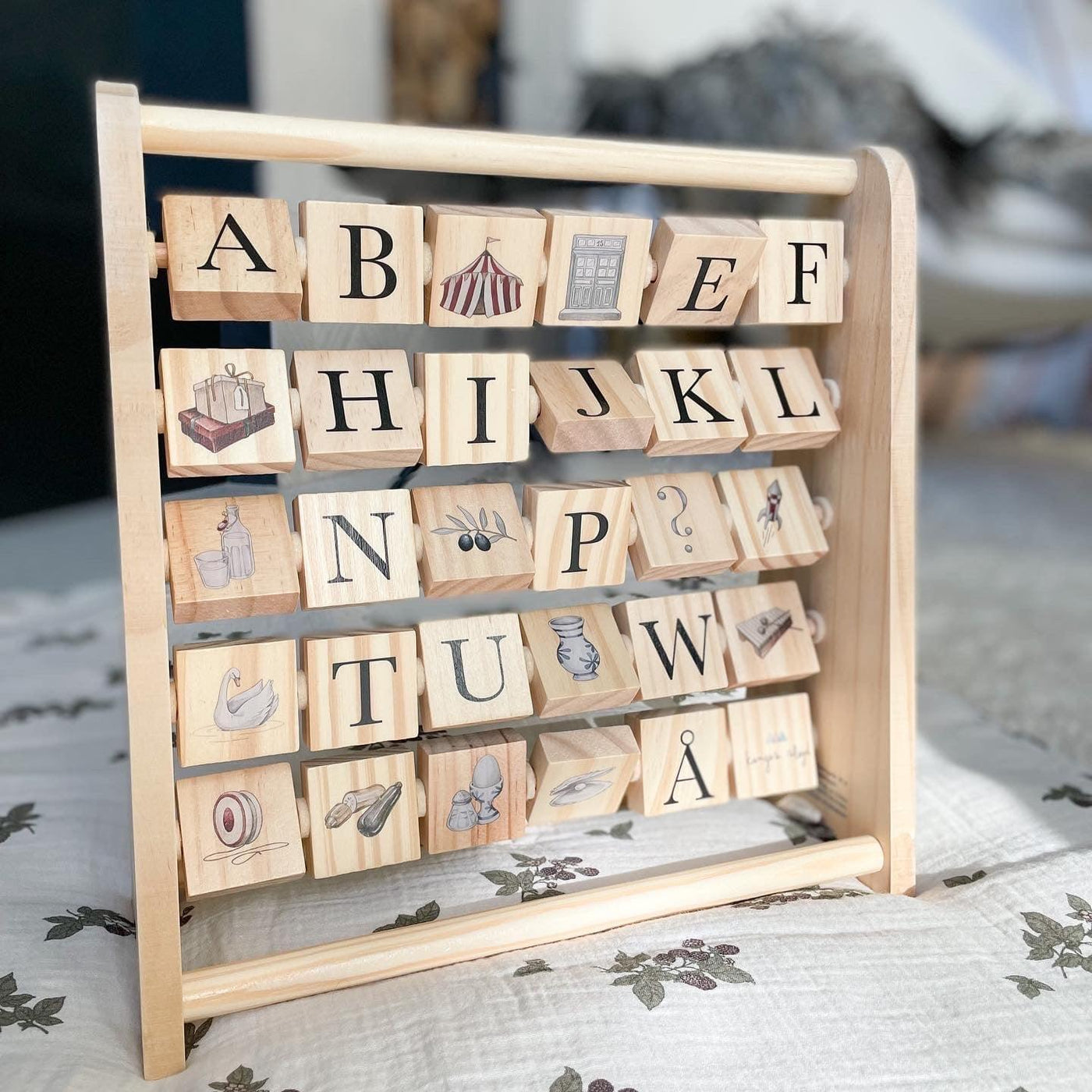 ABC Wooden Block Frame by Konges Sløjd – Maude Kids Decor