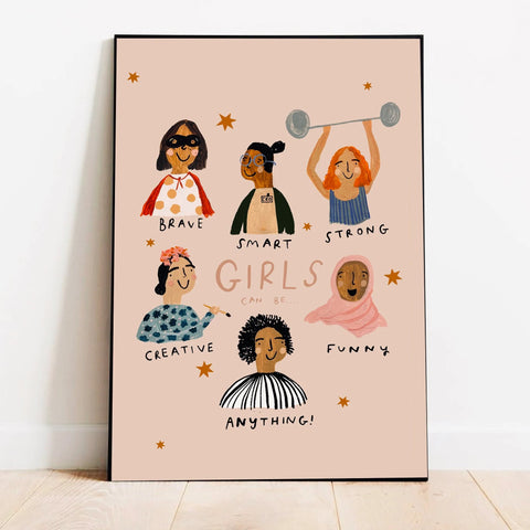 Art Print | Girls Can Be by Yaya Studio - Maude Kids Decor