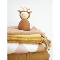 Baby Blanket - Old Rose Grid by Fabelab - Maude Kids Decor