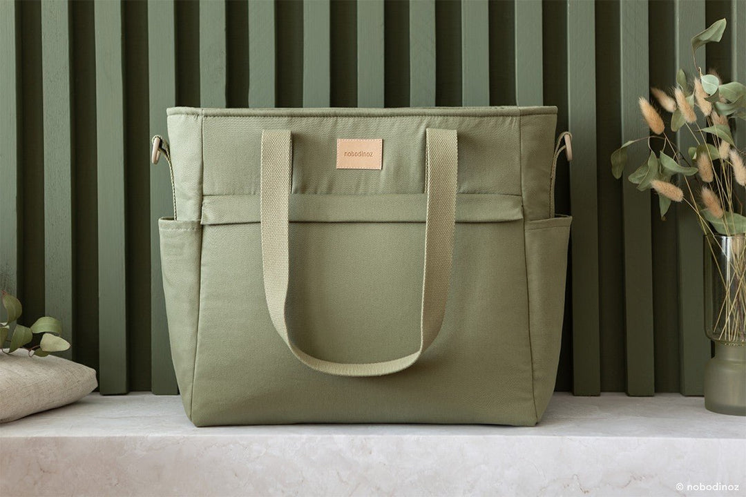 Baby on the Go Changing Bag | Olive Green by Nobodinoz - Maude Kids Decor