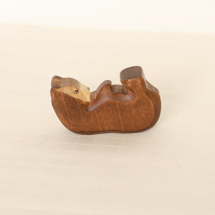 Bear Wooden Figurine | Small Lying by HolzWald - Maude Kids Decor
