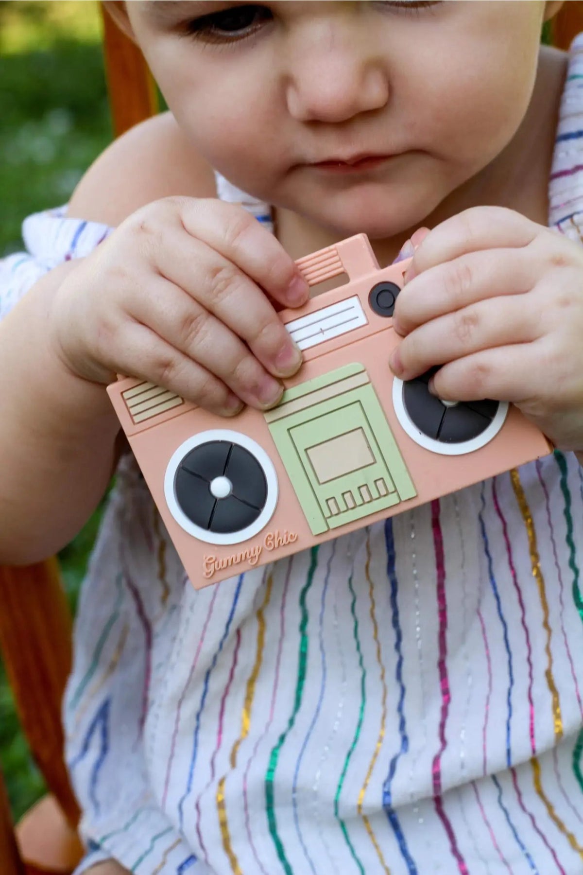 Boom Box Silicone Teether by Gummy Chic