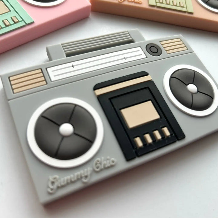 Boom Box Silicone Teether by Gummy Chic