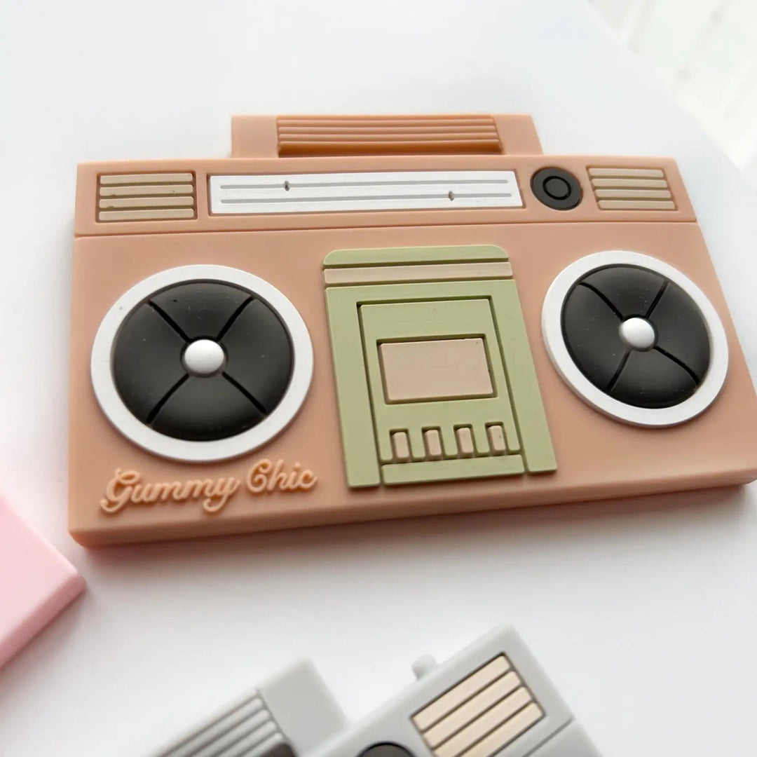 Boom Box Silicone Teether by Gummy Chic