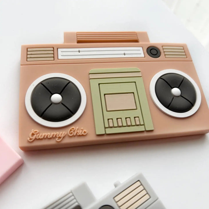 Boom Box Silicone Teether by Gummy Chic