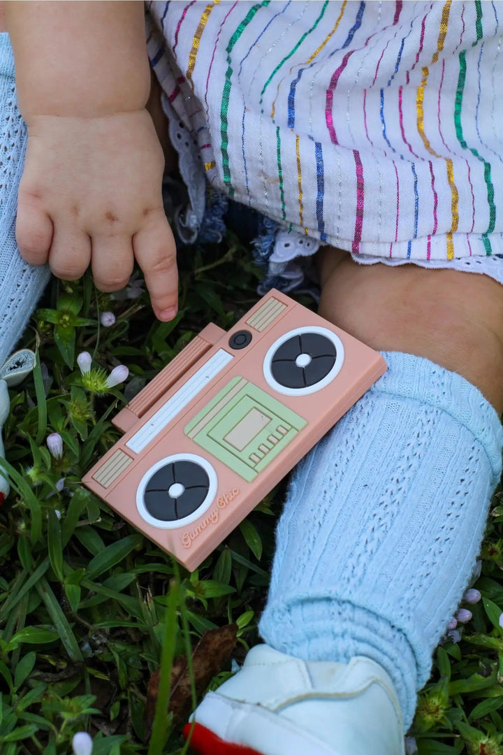 Boom Box Silicone Teether by Gummy Chic