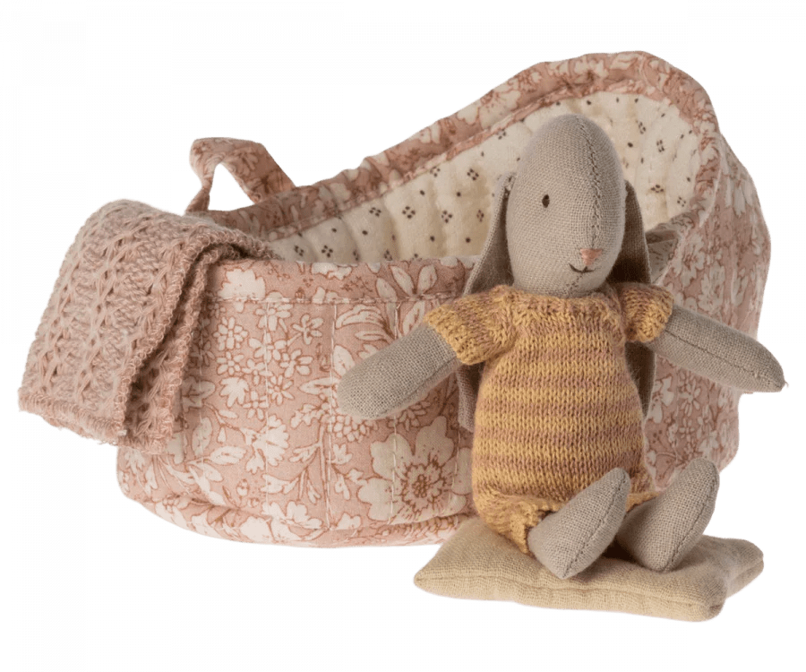 Bunny in Carry Cot, Micro by Maileg - Maude Kids Decor