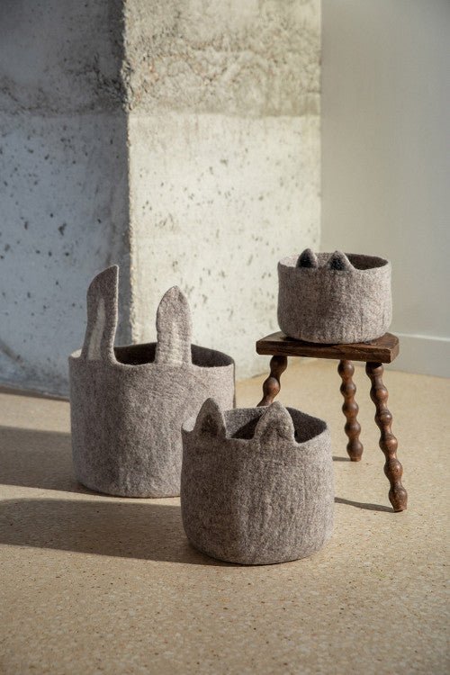 Bunny Pasu Felt Basket by Muskhane