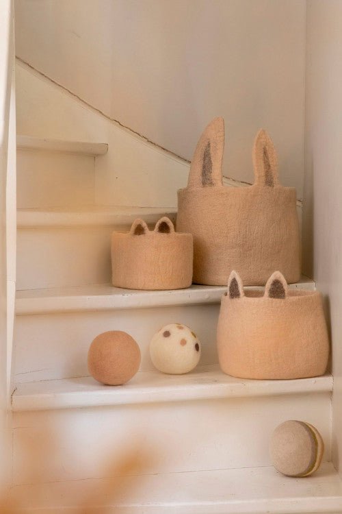 Bunny Pasu Felt Basket by Muskhane