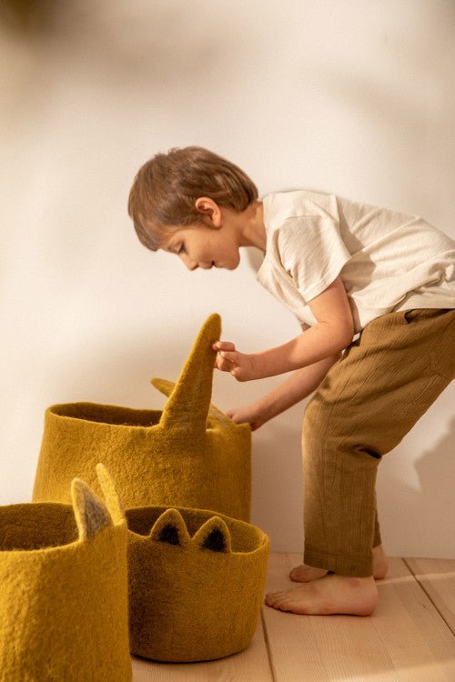 Bunny Pasu Felt Basket by Muskhane