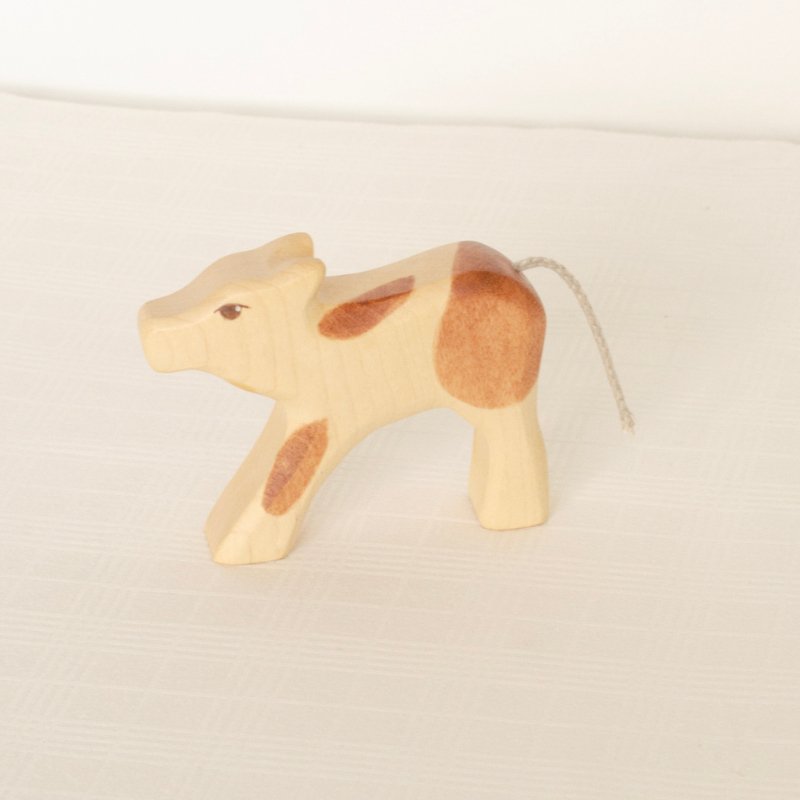 Calf Wooden Figurine | Drinking by HolzWald - Maude Kids Decor