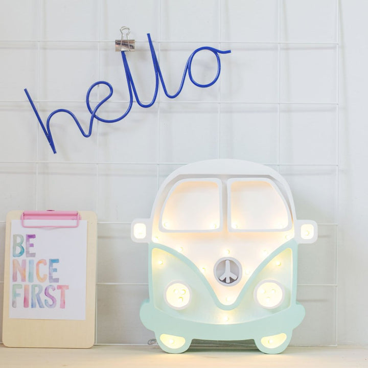 Camper Van Night Light | Mint + White by Little Lights
