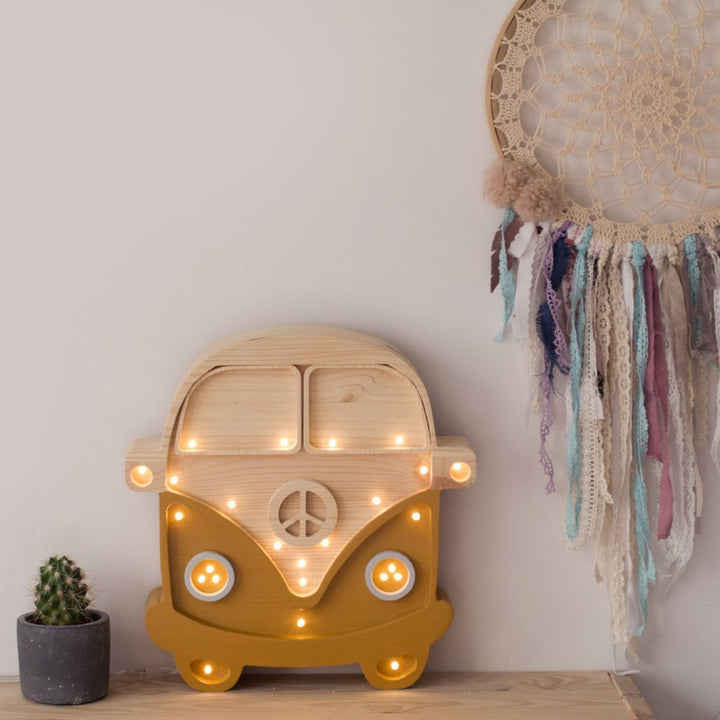 Camper Van Night Light | Mustard + Wood by Little Lights