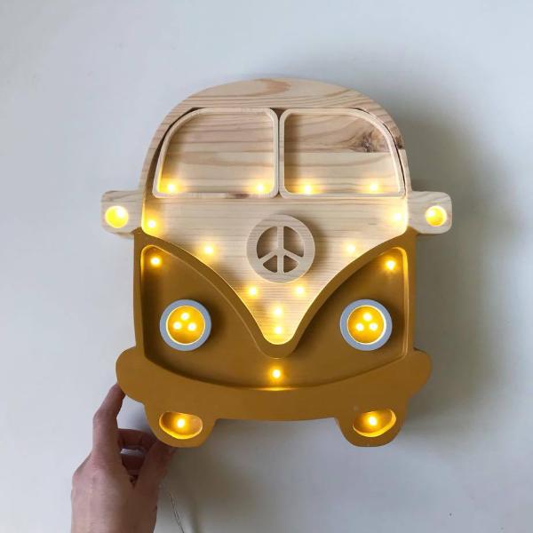 Camper Van Night Light | Mustard + Wood by Little Lights